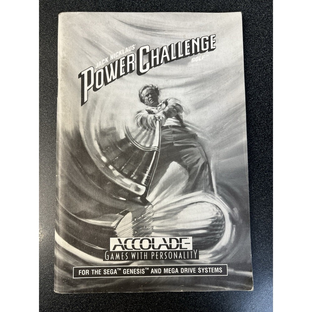 Jack Nicklaus' Power Challenge Golf SEGA Genesis Instruction Manual Booklet Only